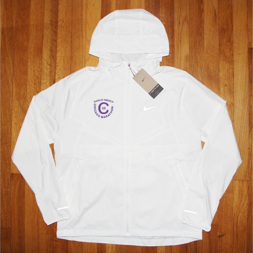 Nike Impossibly Light Chicago Marathon Running Jacket Men M White